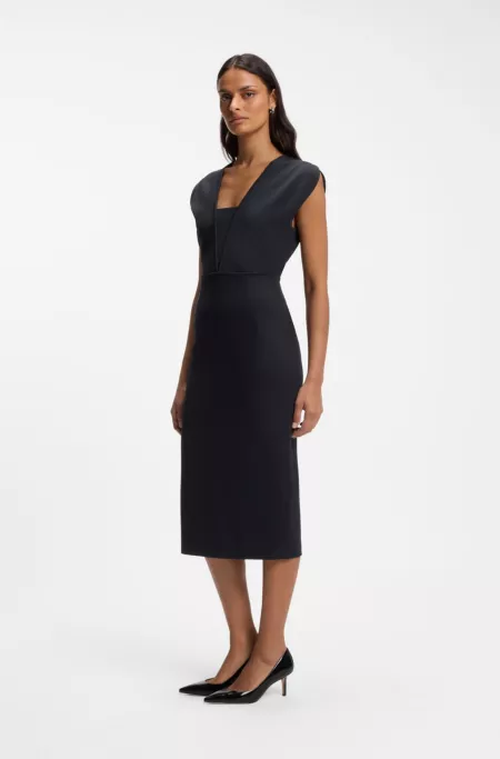 Bodycon-Kleid mit Grosgrain-Besätzen