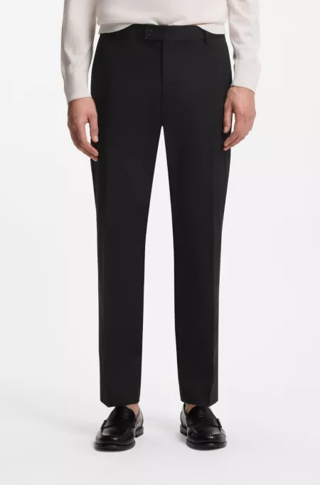 Straight-fit trousers in Italian stretch cotton