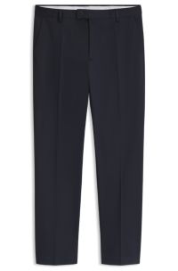 BOSS ONE Straight-fit trousers in Italian stretch cotton, Dark Blue