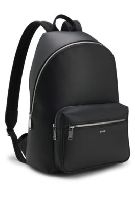 BOSS - Backpack with double-zip front pocket - Black