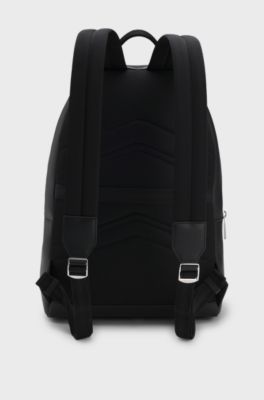 Backpack with double-zip front pocket, Black