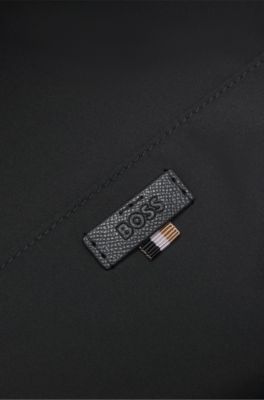 Backpack with double-zip front pocket, Black