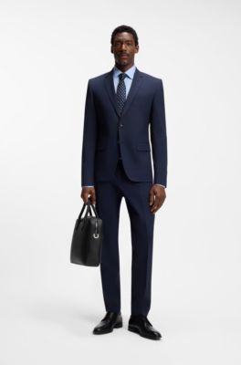 Borsa portadocumenti in pelle martellata con scritta del logo, Nero