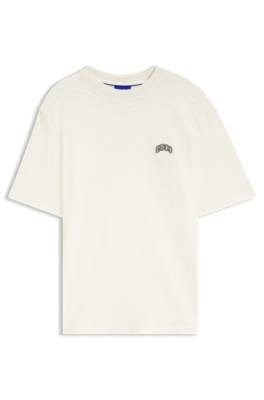 Hugo Regular-fit cotton T-shirt with varsity logo herr – bild 4
