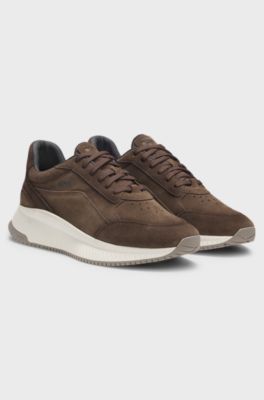 TTNM-sneakers van su&egrave;de, Donkerbruin