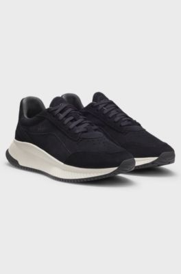 Baskets TTNM en cuir su&eacute;d&eacute;, Bleu fonc&eacute;