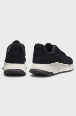 Baskets TTNM en cuir su&eacute;d&eacute;, Bleu fonc&eacute;