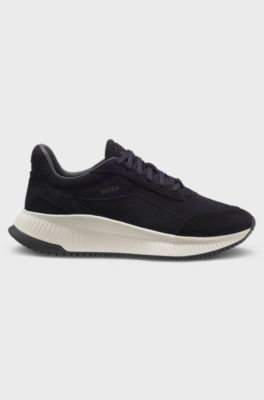 Baskets TTNM en cuir su&eacute;d&eacute;, Bleu fonc&eacute;