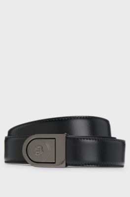 Reversible belt in Italian leather, Black
