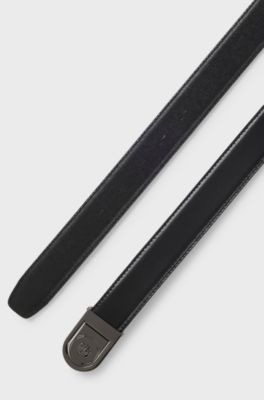 Reversible belt in Italian leather, Black