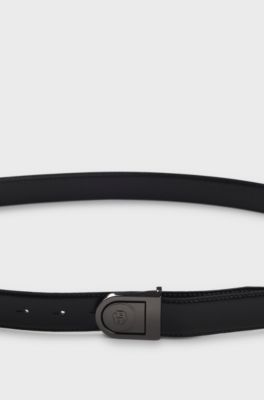 Reversible belt in Italian leather, Black