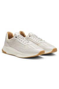 TTNM EVO trainers with woven uppers and suede trims, White