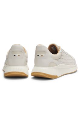 TTNM EVO trainers with woven uppers and suede trims, White