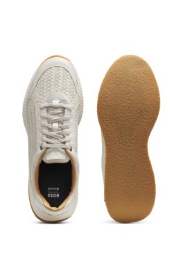 TTNM EVO trainers with woven uppers and suede trims, White