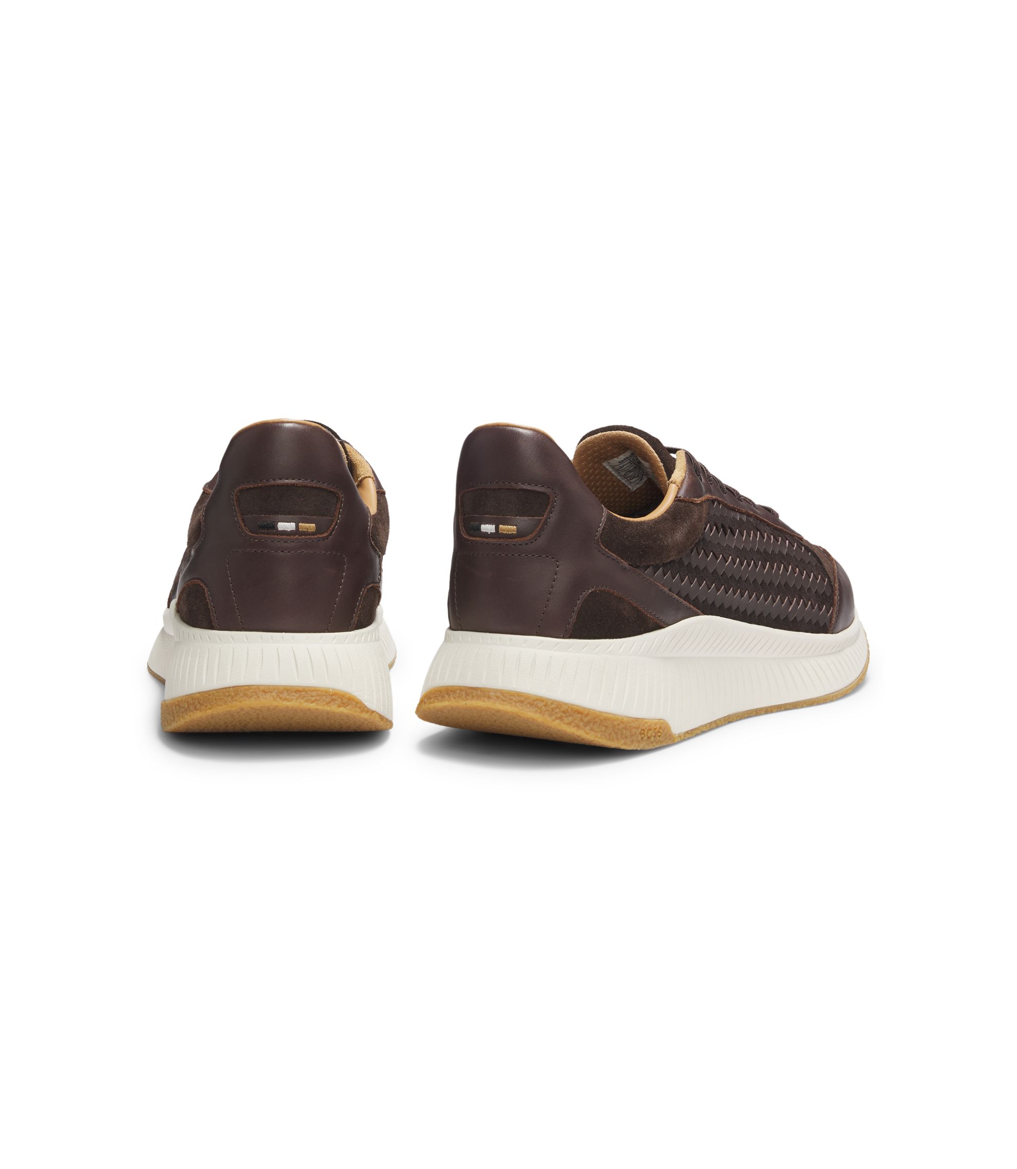 BOSS - TTNM EVO trainers with woven uppers and suede trims - Dark