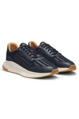 TTNM EVO trainers with woven uppers and suede trims, Dark Blue