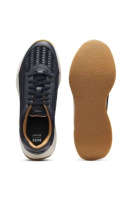 TTNM EVO trainers with woven uppers and suede trims, Dark Blue
