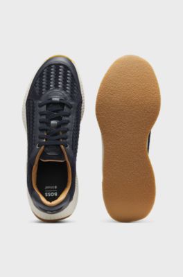 Deportivas TTNM EVO con empeines tejidos y detalles de ante, Azul oscuro
