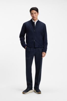 TTNM EVO trainers with woven uppers and suede trims, Dark Blue