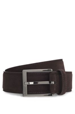 Suede belt, Dark Brown