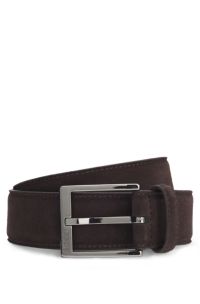 Suede belt, Dark Brown