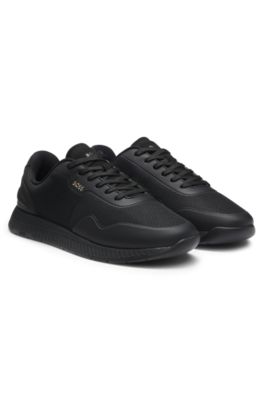 TTNM mesh trainers with smooth trims, Black