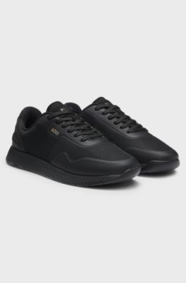TTNM mesh trainers with smooth trims, Black