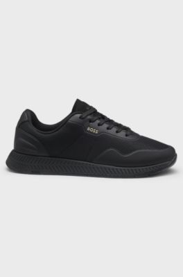 TTNM mesh trainers with smooth trims, Black