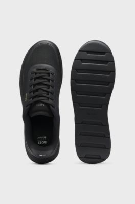 TTNM mesh trainers with smooth trims, Black