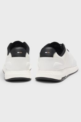 TTNM mesh trainers with smooth trims, White