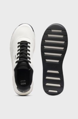 TTNM mesh-sneakers med glatte detaljer, Hvid