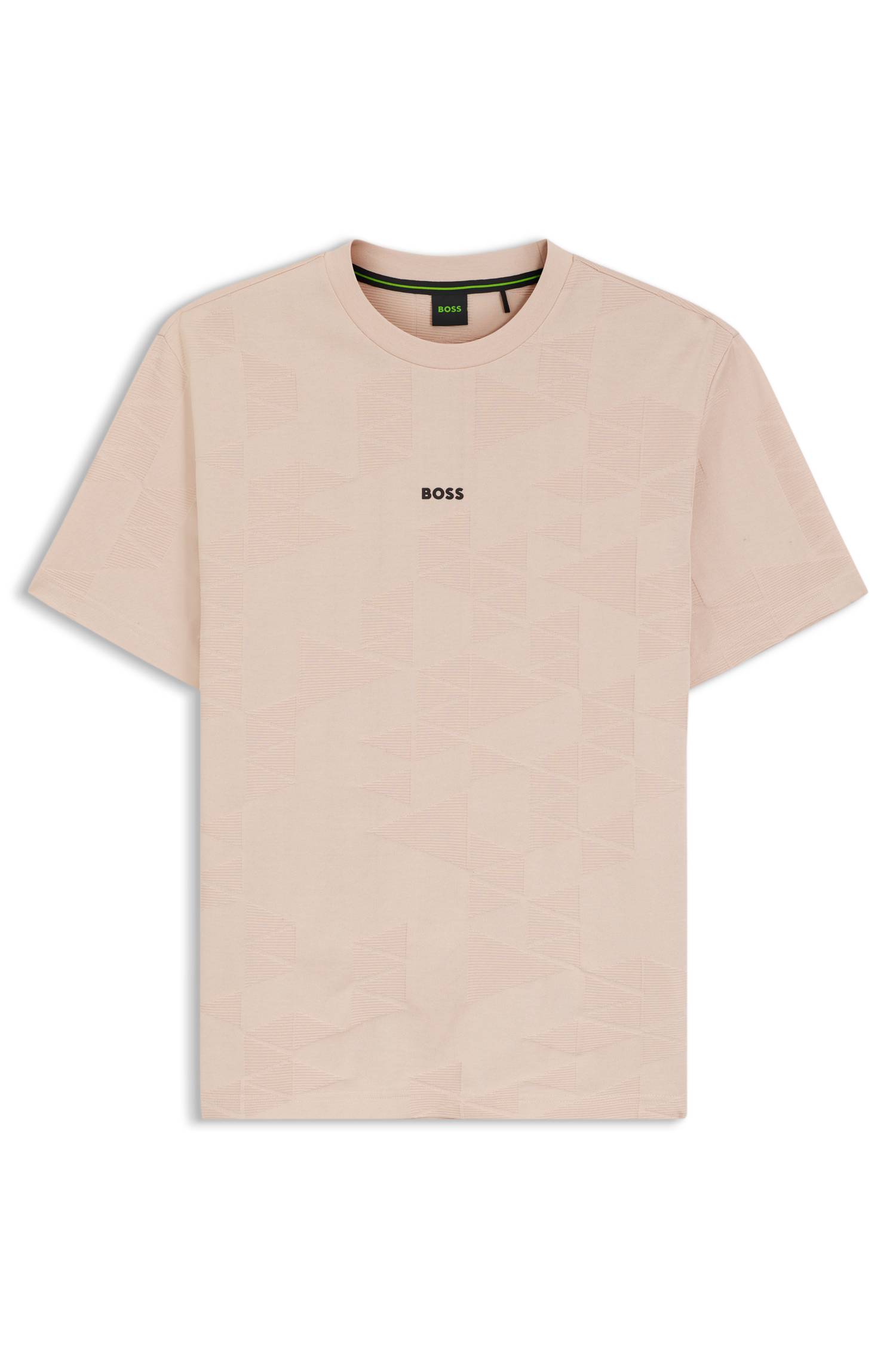 Boss Cotton T-shirt with 3D-jacquard pattern herr – bild 4