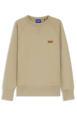 Cotton-terry sweatshirt with logo badge 1