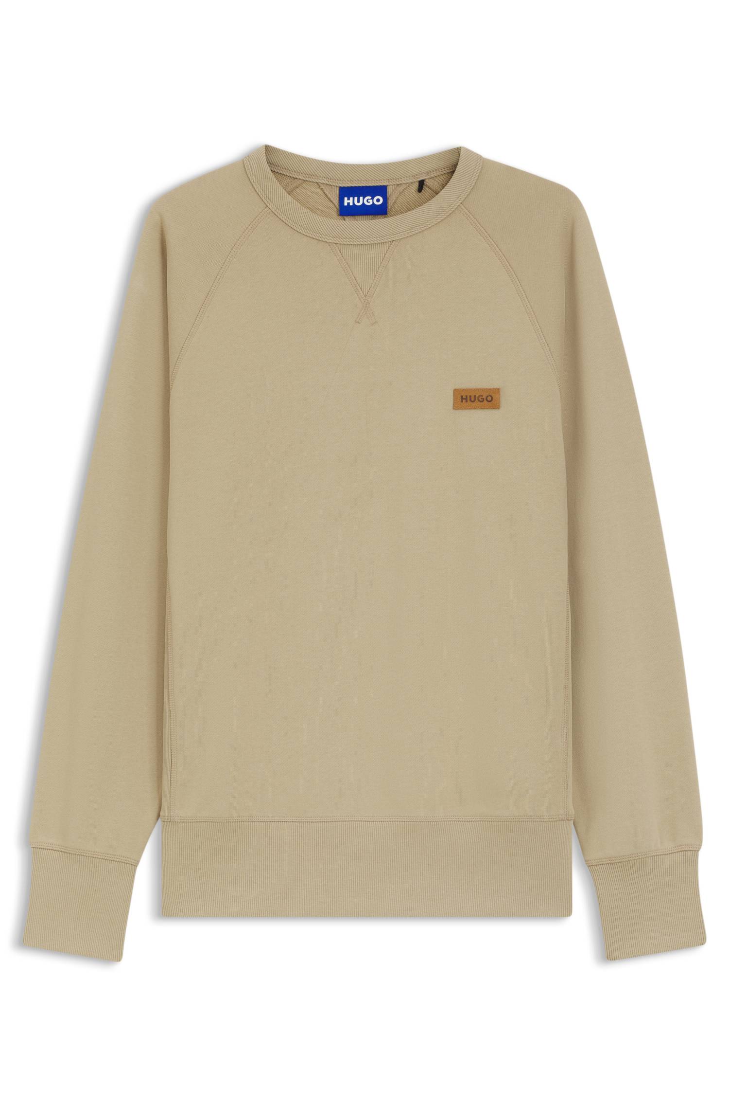 Hugo Cotton-terry sweatshirt with logo badge herr – bild 4