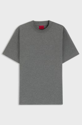 Relaxed-fit T-shirt in melange interlock, Grey