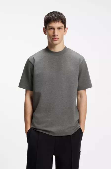 Relaxed-Fit T-Shirt aus meliertem Interlock