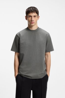 Relaxed-fit T-shirt in melange interlock