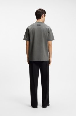 Hugo Relaxed-fit T-shirt in melange interlock herr – bild 3