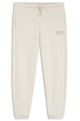 Relaxed-fit trousers in innovative French Terry, Natural