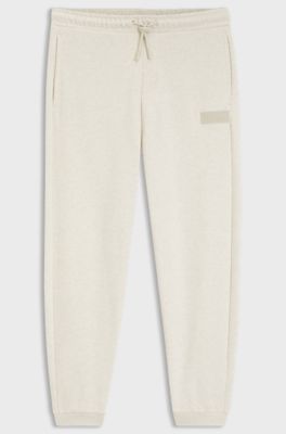 Relaxed-fit trousers in innovative French Terry, Natural