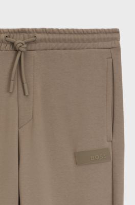 Relaxed-fit trousers in innovative French Terry, Brown