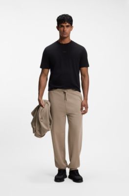 Relaxed-fit trousers in innovative French Terry, Brown