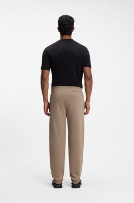 Relaxed-fit trousers in innovative French Terry, Brown