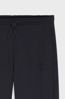 Relaxed-fit trousers in innovative French Terry, Dark Blue