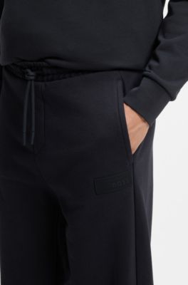 Relaxed-fit trousers in innovative French Terry, Dark Blue