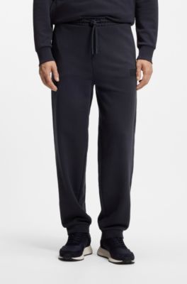 Relaxed-fit trousers in innovative French Terry, Dark Blue