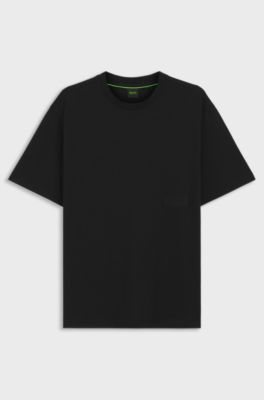 Relaxed-fit T-shirt in cotton jersey, Black