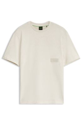 Relaxed-fit T-shirt in cotton jersey, Natural
