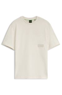 Relaxed-fit T-shirt in cotton jersey, Natural