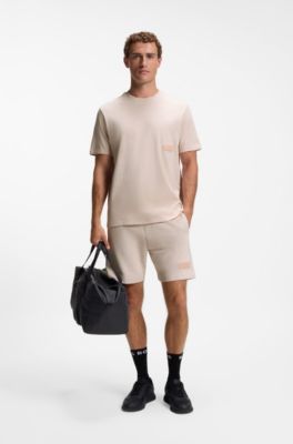 Relaxed-fit T-shirt in cotton jersey, Beige